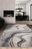 Homemaker Dusk Watercolour Marble Grey Rug - 230x160cm