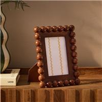 "Habitat Brown Bobble Wooden Picture Frame - 4x6"""