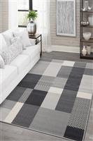 Homemaker Maestro Blocks Grey Cut Pile Rug - 150x80cm