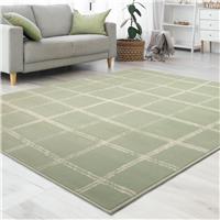 Homemaker Maestro Checks Green Cut Pile Rug - 230x160cm
