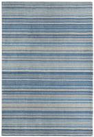 Origins Fine Stripe Blue Wool Short Pile Rug - 170x120cm