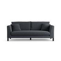 Habitat Aston Fabric 3 Seater Sofa - Charcoal - Black Leg