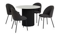 Argos Home Marble Effect Dining Table & 4 Charcoal Chair