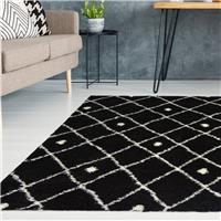 Homemaker Snug Nomadic Black Shaggy Rug - 230x160cm