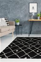 Homemaker Snug Nomadic Black Shaggy Rug - 290x200cm