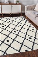 Homemaker Snug Nomadic White Shaggy Rug - 290x200cm