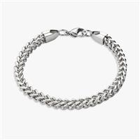 Revere Men's Stainless Steel Foxtail Chain Bracelet