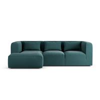 Habitat Lars Left Hand Corner Sofa - Teal - Ash Leg
