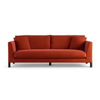 Habitat Aston Velvet 4 Seater Sofa - Burnt Orange -Black Leg