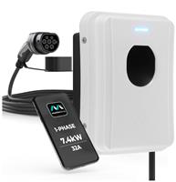 Masterplug Type 2 7.4kW 5m Tethered EV Charger - White