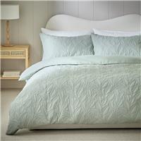 Habitat Leaf Pinsonic Green Bedding Set - Single