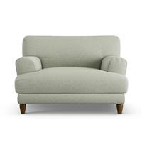 Habitat Askem Fabric Cuddle Chair - Sage Green - Dark Leg
