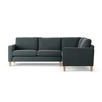 Habitat Flint Fabric Right Hand Corner Sofa-Charcoal-Ash Leg