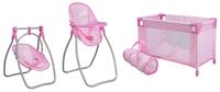 Chad Valley Babies to Love Dolls Cot, Highchair and Swing