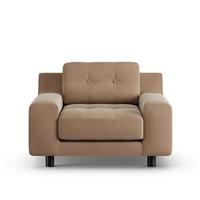 Habitat Hendricks Velvet Arm chair - Latte - Black Leg