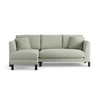 Habitat Aston Left Hand Corner Sofa - Sage Green - Black Leg