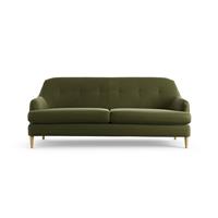 Habitat Frome Velvet 3 Seater Sofa - Moss Green - Ash Leg