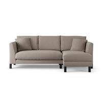 Habitat Aston Right Hand Corner Sofa - Mocha - Black Leg