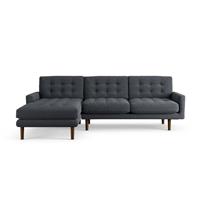 Habitat Fenner Left Hand Corner Sofa - Charcoal - Dark Leg