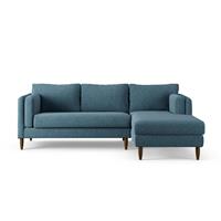 Habitat Newington Right Hand Corner Sofa - Blue - Dark Leg