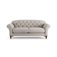 Habitat Brooker Fabric 3 Seater Sofa - Stone - Dark Leg