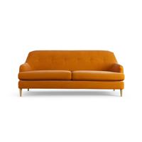 Habitat Frome Fabric 3 Seater Sofa - Orange - Ash Leg