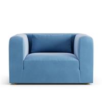 Habitat Lars Velvet Cuddle Chair - Sky Blue