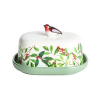 Argos Home 3D Robin Stoneware Butter Dish - Cream
