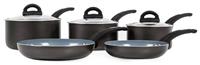 Tower Cerasure 5 Piece Aluminium Pan Set - Grey