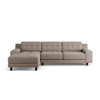 Habitat Hendricks Left Hand Corner Sofa - Mocha - Black Leg