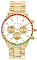 Lipsy Gold Coloured White Dial Bracelet Strap Watch