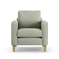 Habitat Flint Fabric Armchair - Sage Green - Ash Leg