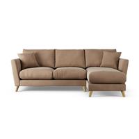 Habitat Lomond Right Hand Corner Sofa - Latte - Ash Leg