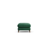 Habitat Lomond Fabric Footstool - Green - Dark Leg