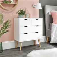 GFW Nyborg 4 Drawer Chest - White