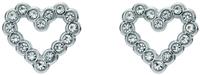 Ted Baker Silver Plated Crystal Halo Heart Stud Earrings