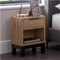 Julian Bowen Bali 1 Drawer Bedside Table - Oak