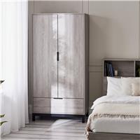 Julian Bowen Bali 1 Drawer 2 Door Wardrobe - Grey
