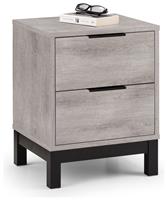 Julian Bowen Bali 2 Drawer Bedside Table - Grey