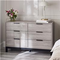 Julian Bowen Bali Wide 6 Drawer Chest - Grey