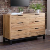 Julian Bowen Bali Wide 6 Drawer Chest - Oak