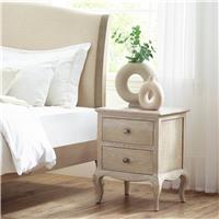 Julian Bowen Camille 2 Drawer Bedside Table - Light Wood