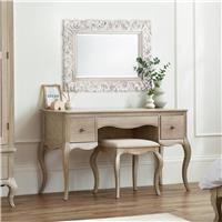 Julian Bowen Camille 2 Drawer Dressing Table and Stool - Oak