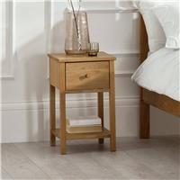 Julian Bowen Coxmoor 1 Drawer Bedside Table - Oak