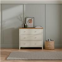 Julian Bowen Coxmoor 3 Drawer Chest - Ivory