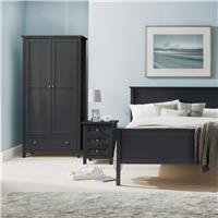 Julian Bowen Maine 2 Door 1 Drawer Wardrobe - Anthracite