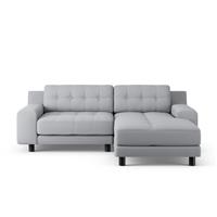 Habitat Hendricks right Hand Corner Sofa - Grey - Black Leg