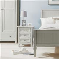 Julian Bowen Maine 3 Drawer Bedside Table - Dove Grey