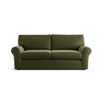 Habitat Molton 3 Seater Sofa Bed - Velvet - Moss Green