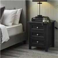 Julian Bowen Maine Wide 3 Drawer Chest - Anthracite